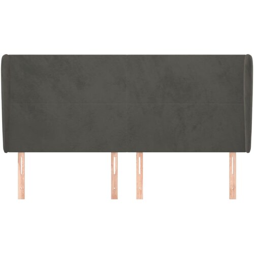  Uzglavlje s u&amp;scaron;ima tamnosivo 163x23x118/128 cm bar&amp;scaron;unasto Slike
