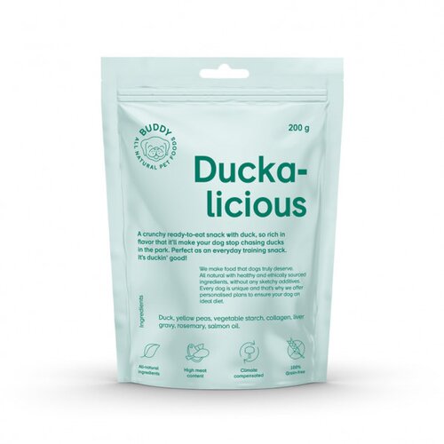 Buddy poslastica za pse semi moist snack duck with rosemary 200g Cene