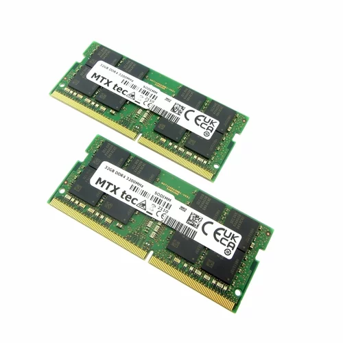MTXtec 64 GB komplet 2x 32 GB SODIMM DDR4 PC4-25600 3200MHz 260pin pomnilnik za prenosnik, (20480253)
