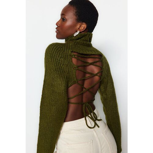 Trendyol Sweater - Green - Slim fit Slike