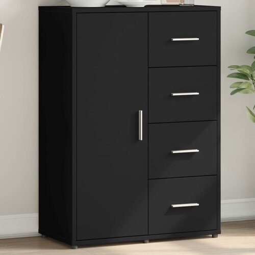vidaXL Komoda črna 60x31x84 cm inženirski les Cene