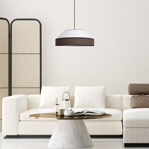  Visilica na sajli MANISO 1xE27/60W/230V &amp;Oslash; 45 cm bela/smeđa Slike