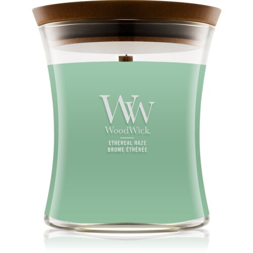 WoodWick Ethereal Haze di&amp;scaron;eča sveča z lesenim stenjem 275 g Slike