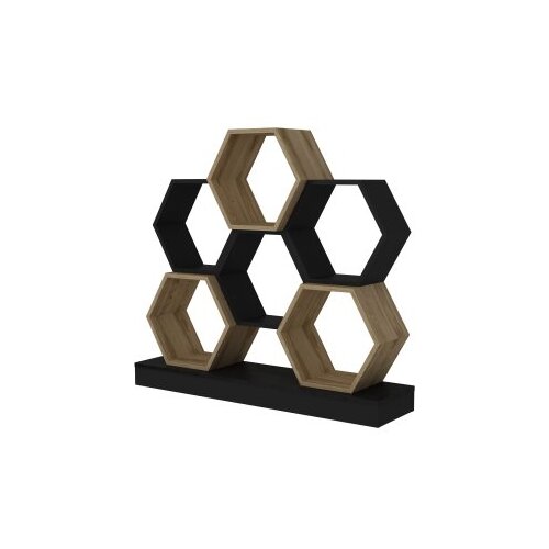 Woody Fashion polica za knjige cicek black oak Slike