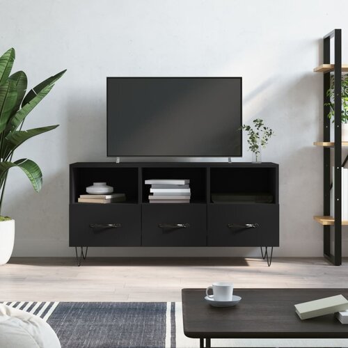 TV ormarić crni 102 x 36 x 50 cm od konstruiranog drva Cijene