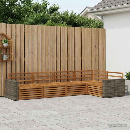  Set vanjskih sofa 5 pcs Prirodna 331 x 172,5 x 73 cm Cene