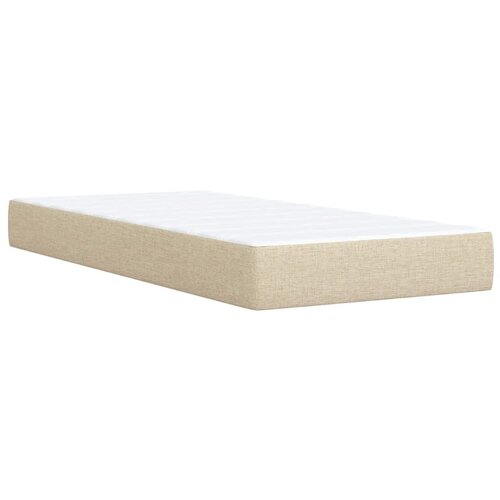  Boxspring krevet s madracem Krem 100 x 200 cm Tkanina - Krem 100 x 200 cm Dizajn linija Slike