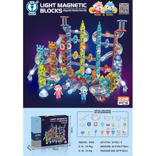  Magnetni blokovi Luminous Ball - 228 elemenata Cene