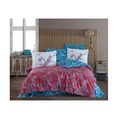 Lessentiel Maison Ranforce posteljina Avangarde, 200x220cm, plavo-crvena Cene