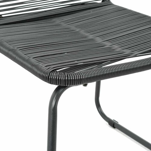  3-dijelni vrtni blagovaonski set od PVC ratana crni Crna Dužina stola 79 cm Slike