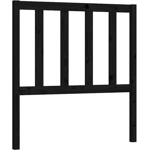Maison Chic posteljno vzglavje - vzglavna omarica - nočna omarica črno 81x4x100 cm trdna borovina, (21705814) Slike