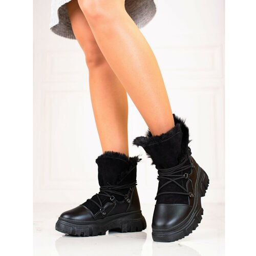 TRENDI black women's snow boots with fur Slike