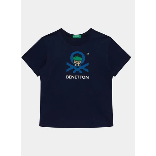 United Colors Of Benetton Majica 3I1XG10CY Mornarsko modra Regular Fit