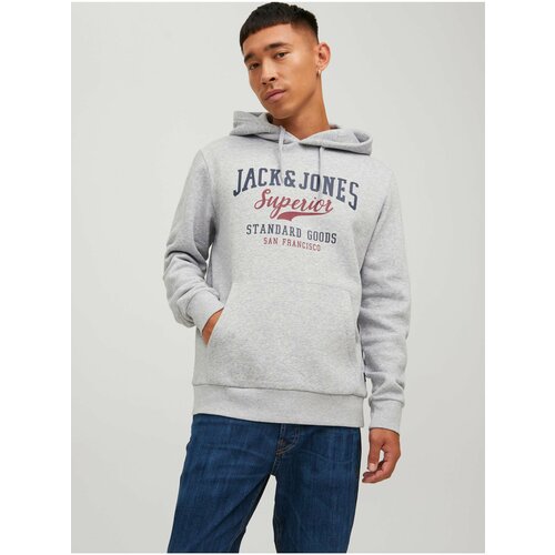 Jack & Jones Light Grey Mens Sweatshirt - Mens Cene