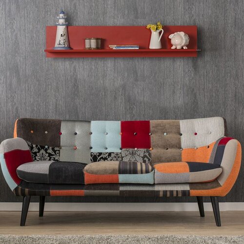 Hanah home zidna polica Raf-11-Kk-1 red wall shelf Cene