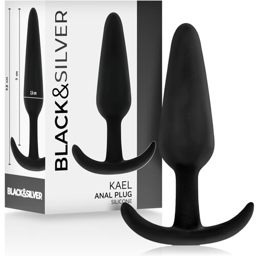 Black&Silver KAEL SILIKONSKI ANALNI ČEPEK S SREDNJIM ROČAJEM, (21263620) Cene