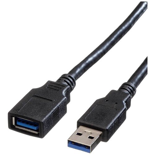 Roline USB kabel USB 3.2 gen. 1 (USB 3.0) USB-A vtič\, USB-A vtičnica 0.80 m črna za&scaron;čiten 11.02.8977, (20416486) Cene