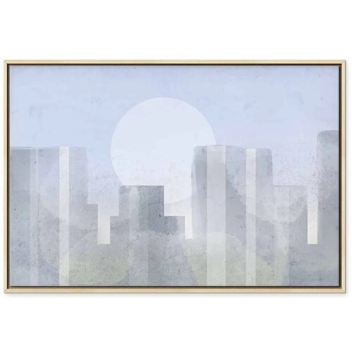  Slika - Modern City (1 Part) Wide - First Variant 60x40 U prirodnom drvenom okviru Slike