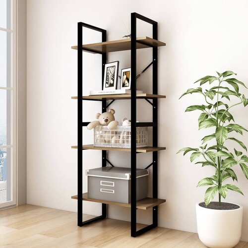 Furnova Knjižna omara 4-nadstropna 60x30x140 cm trdna borovina, (22108376) Slike