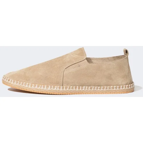 Defacto Men's Flat Sole Leather Suede Espadrille