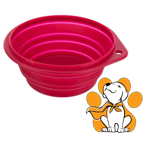 Trixie Travel Bowl Red 250ml, Putna Činija Od Silikona, Crvena Cene
