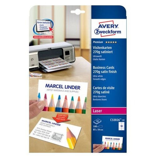 Avery Zweckform Vizitke 85 x 54 mm, 270 g/m Cene