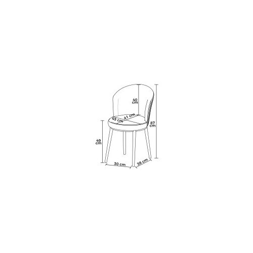 Hanah home set stolica (6 delova) risa anthracite black Slike