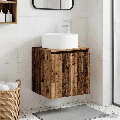 Umivaonik s policom za zid Staro drvo 49,5 x 44,5 x 65,5 cm Cijene