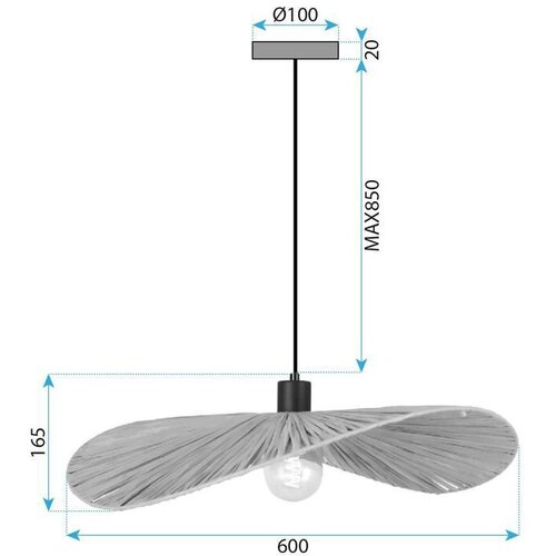 Toolight Viseća lampa APP1826-1CP NATURE BLACK Slike
