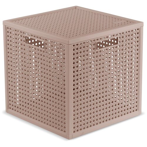 Curver Prljavo roza kutija za pohranu s poklopcem od reciklirane plastike 28x28x28 cm Kaya Cube &ndash; Cijene