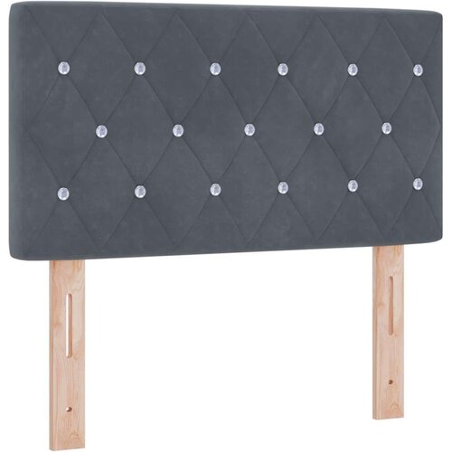 VidaXL uzglavlje s kristalnim dugmetima tamno sivo 80 cm pelo Slike