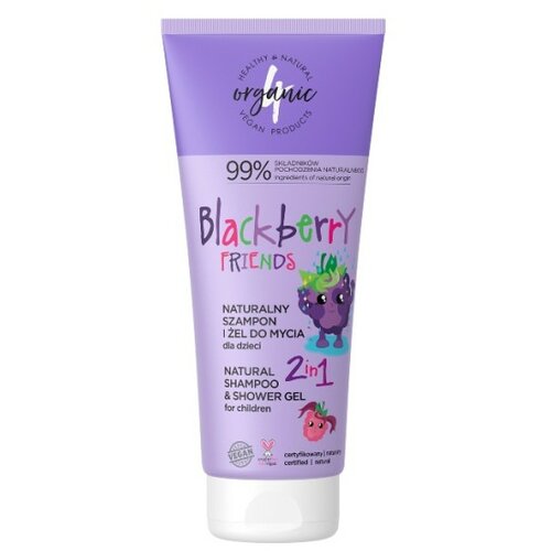 4Organic prirodni šampon i gel za tuširanje za decu blackberryfriends 4organic Slike