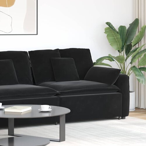  Modularni kauč s naslonom za ruke i jastucima crni 100 cm Cijene