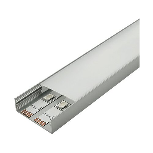Mitea Lighting aluminijumski profil za led trake sivi nadgradni set sa difuzorom 10x40x2000mm M4010 Slike