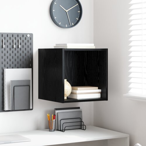 vidaXL Ormar za Zid Crni hrast 37 x 37 x 37 cm Konstruirano drvo Cijene