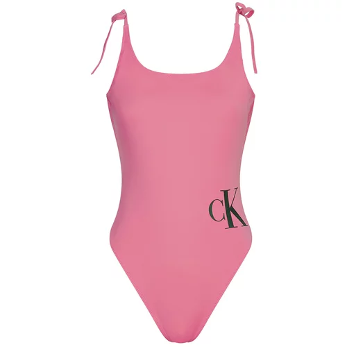 Calvin Klein Swimwear Enodelne kopalke roza / črna