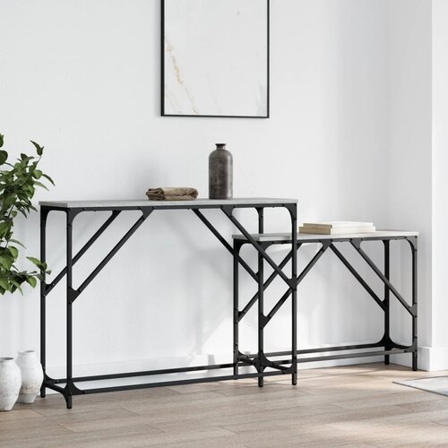 Maison Chic Komplet Konzolne mize - mize ob steni 2-delni siva sonoma inženirski les, (21785872) Slike