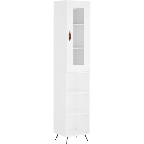 Maison Chic Visoka omara - Komoda - Predalnik bela 34,5x34x180 cm inženirski les, (21720765) Cene