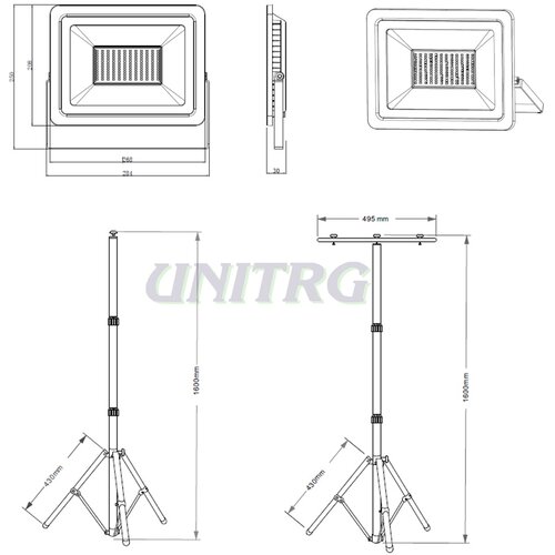  Reflektor na Stalku 1x100W 4500K Slike