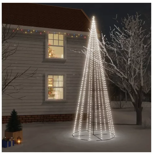  Novoletna jelka stožec 732 hladno belih LED lučk 160x500 cm