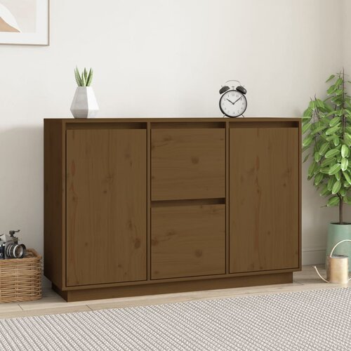 The Living Store Komoda medeno rjava 111x34x75 cm trdna borovina - Komoda, (21437504) Slike
