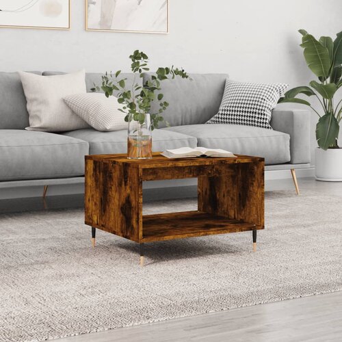  Stolić za kavu boja hrasta 60 x 50 x 40 cm konstruirano drvo Slike