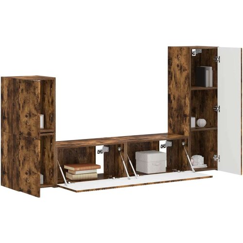  Komplet TV omaric 4 pcs Dimljeni oreh Konstruiran les - - Rjava - 67.7 - 30 x 31 x 100 cm - 2025-vidaXL-Uvoz_2 Slike