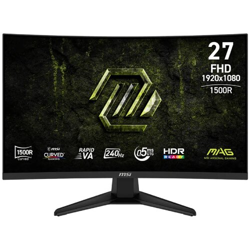 MSI Monitor MAG 275CF X24, 27&amp;quot; Full HD Rapid VA, 240 Hz, 0,5 ms (GtG) Slike