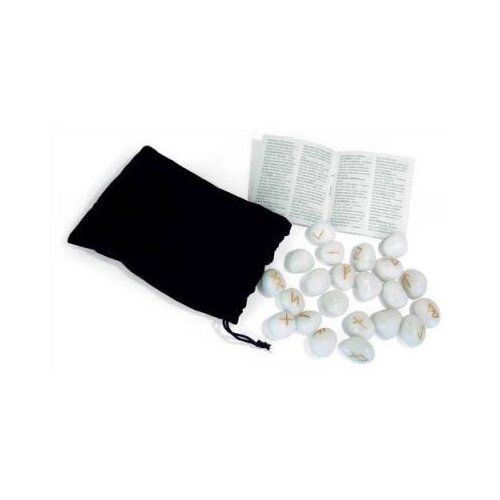 Deep Books Lo Scarabeo - White Onyx Stone Runes Bookshelf Edition Slike