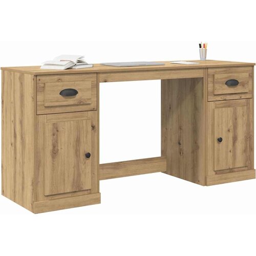  Stol s ormarom s ladicama Umjetnički hrast 154,5 x 50 x 75 cm Slike