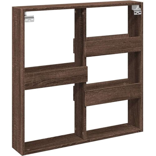 VidaXL Stenska omarica rjava hrast 80x15x80 cm inženirski les Slike