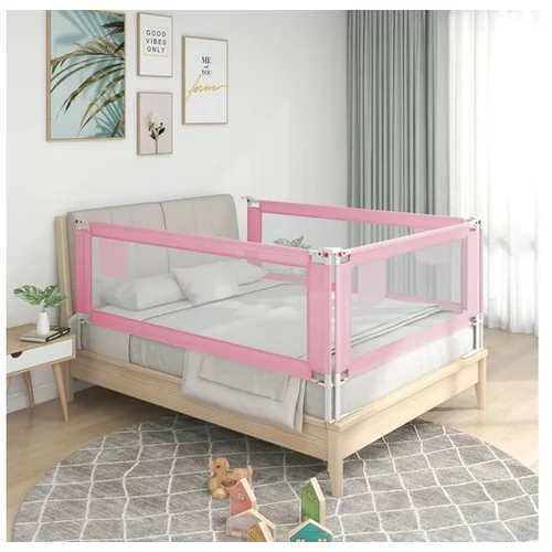  posteljno varovalo za malčke roza 190x25 cm blago