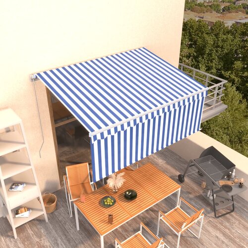 vidaXL tenda na ručno uvlačenje s roletom 3 x 2,5 m plavo-bijela Cijene