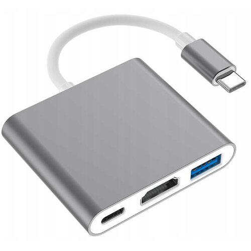 Co2 ADAPTER, 3-V-1, USB TIPA C, ZA HDMI, VESOLJSKO SIV, (21748309) Cene